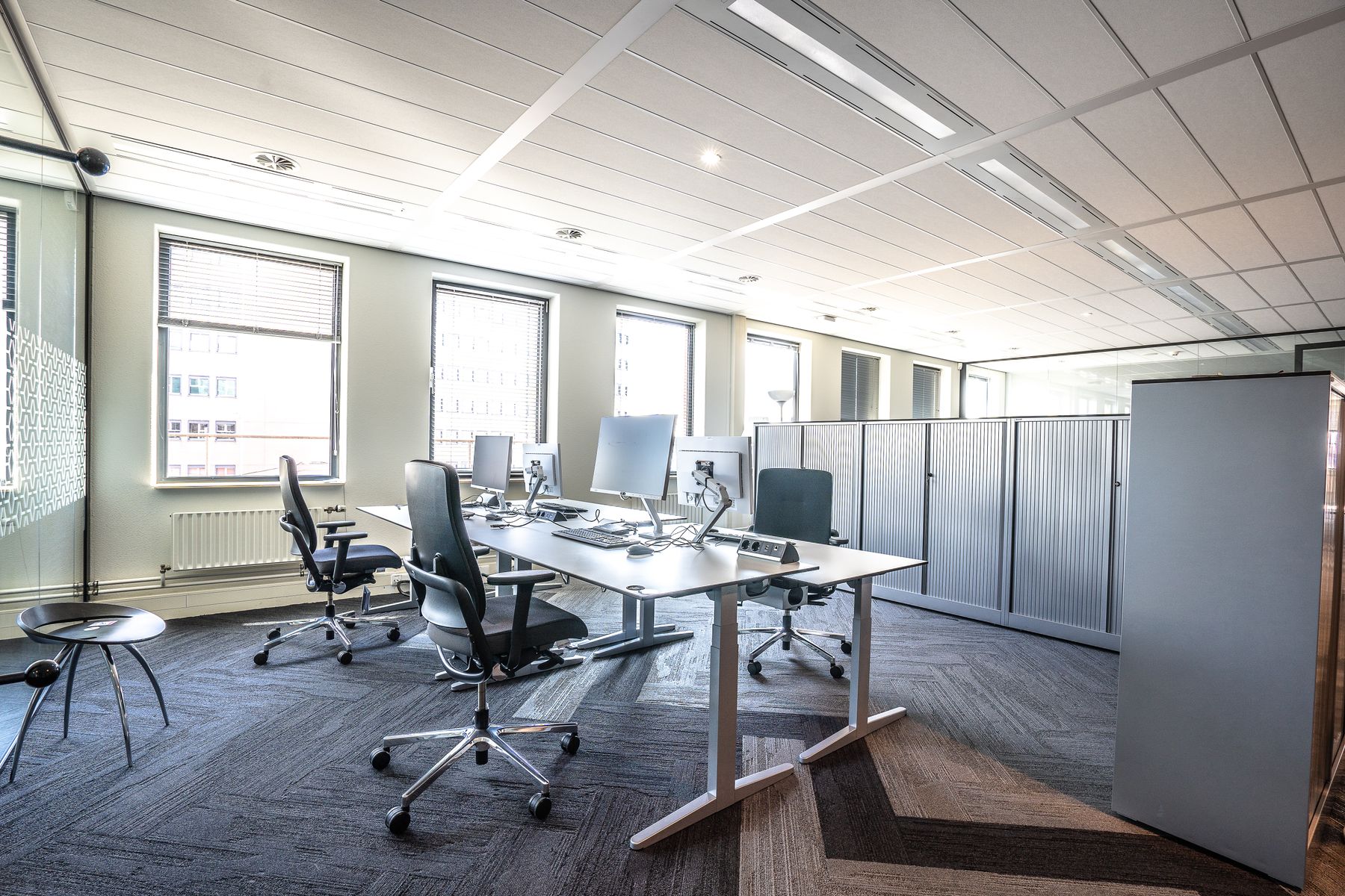 Bright office workstations